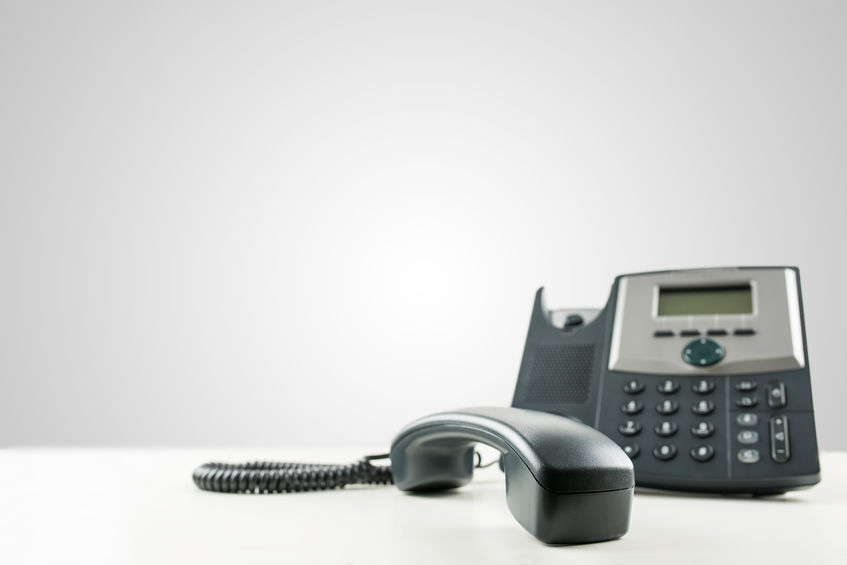 Landline Telephone With The Receiver Off Hook